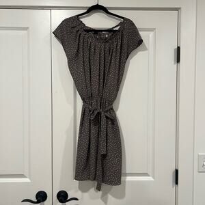 Lauren Conrad Women's Mini Dress with Waist Tie Grey Size‎ XXL